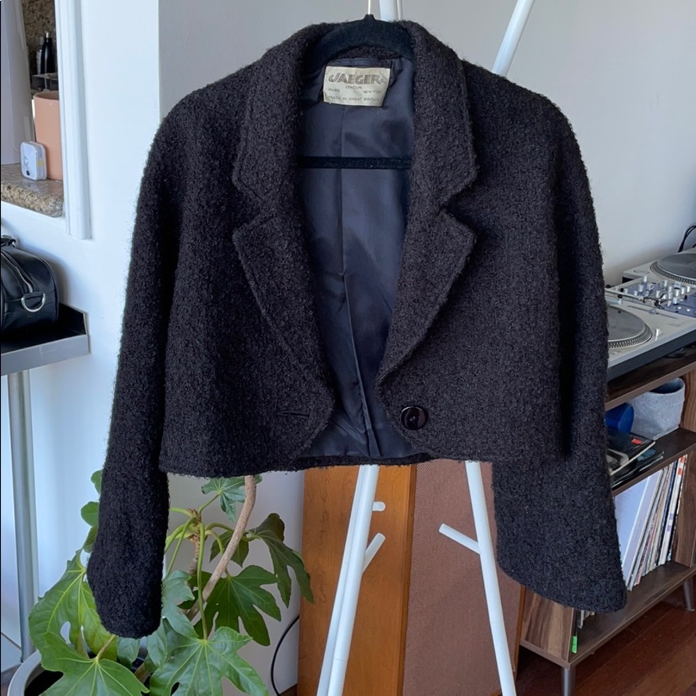 Vintage cropped shrug coat